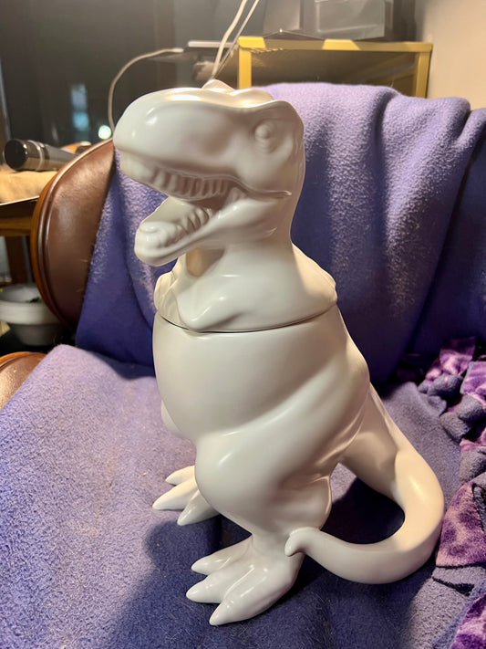 Upcycled T-Rex Snack Jar - Rico Sr.