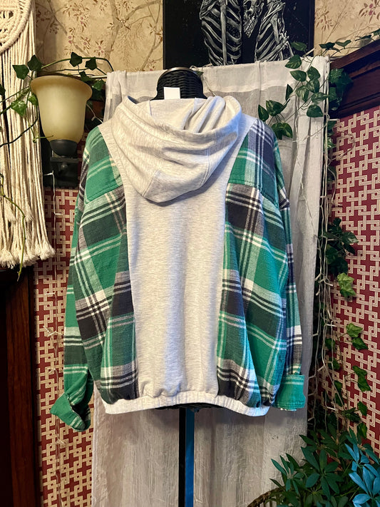 Sz LG Thrifted Flannel Sweatshirt - Bodhi