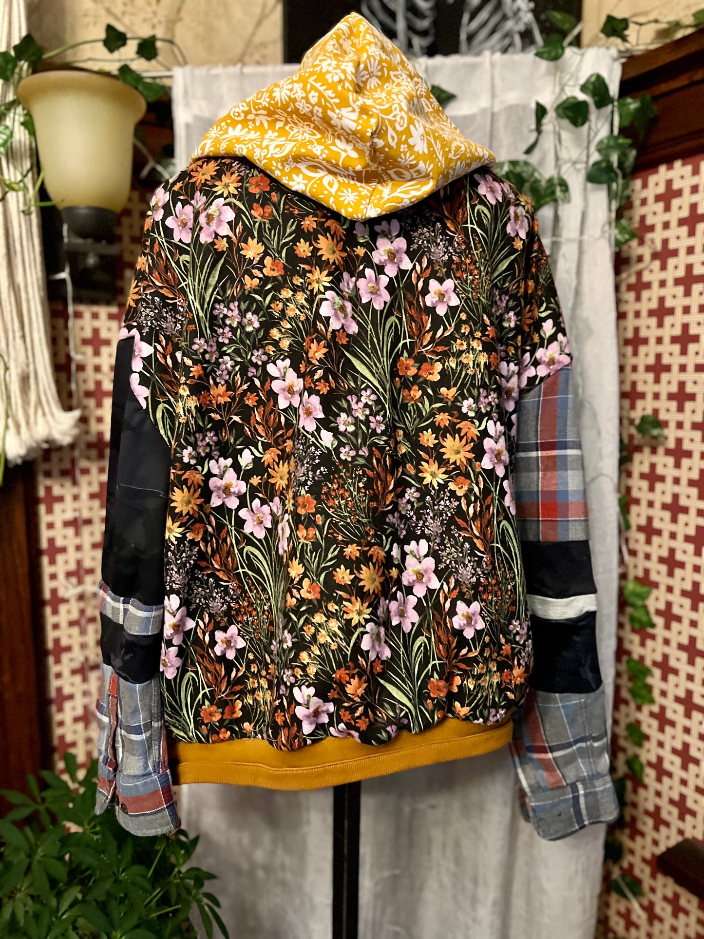 Oversized Flannel Hoodie - Blossom